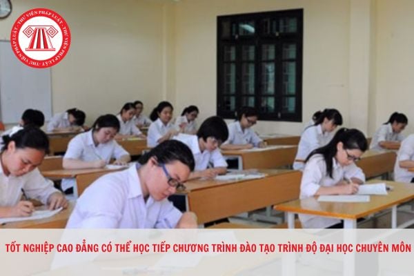 Người tốt nghiệp cao đẳng có thể học tiếp các chương trình đào tạo trình độ đại học theo hướng chuyên môn không?