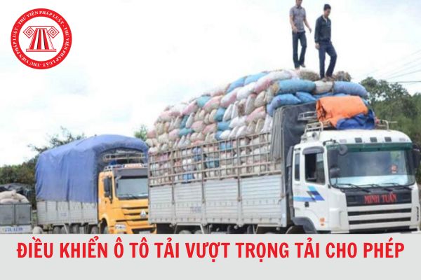 Điều khiển ô tô tải chở hàng vượt trọng tải cho phép được ghi trong Giấy đăng kiểm từ 30% - 50% thì bị xử phạt thế nào?