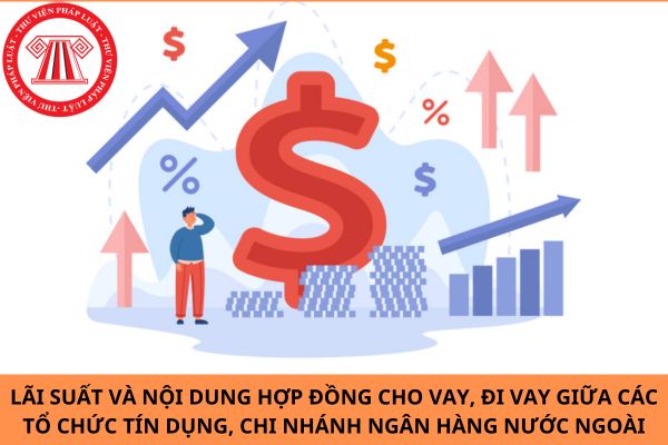 Lãi suất cho vay và nội dung hợp đồng giữa các tổ chức tín dụng, chi nhánh ngân hàng nước ngoài được pháp luật quy định như thế nào?