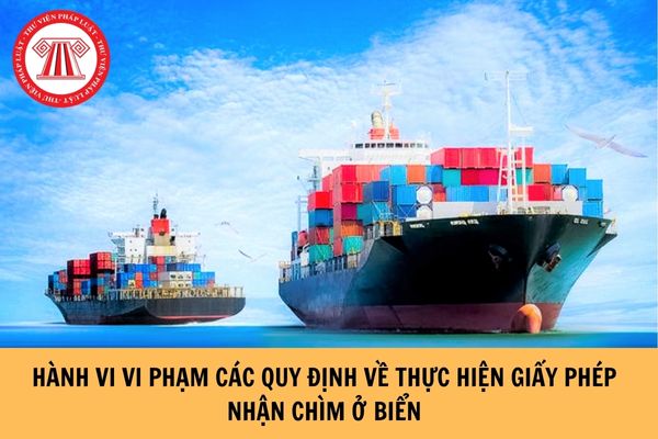 Hành vi vi phạm các quy định về thực hiện Giấy phép nhận chìm ở biển là những hành vi nào?