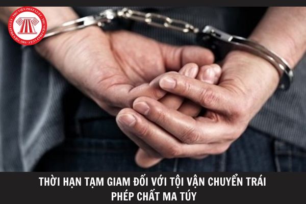 Vận chuyển trái phép chất ma túy có thời hạn tạm giam là bao lâu? Ai có thẩm quyền gia hạn tạm giam đối vói tội vận chuyển trái phép chất ma túy?