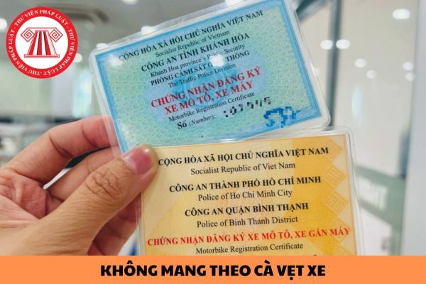 Người điều khiển xe mô tô không mang theo cà vẹt xe thì bị phạt bao nhiêu tiền?