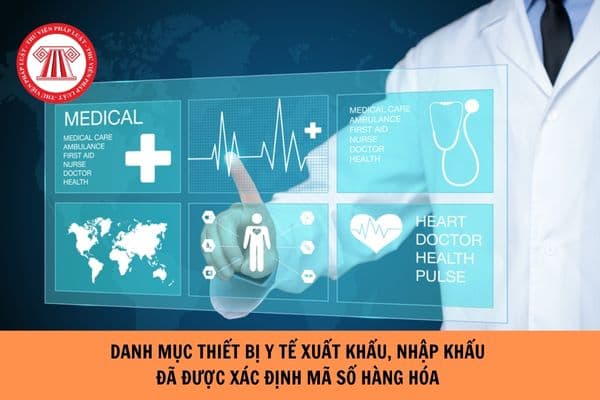 Danh mục thiết bị y tế xuất khẩu, nhập khẩu đã được xác định mã số hàng hóa áp dụng ngày từ 16/11/2024?