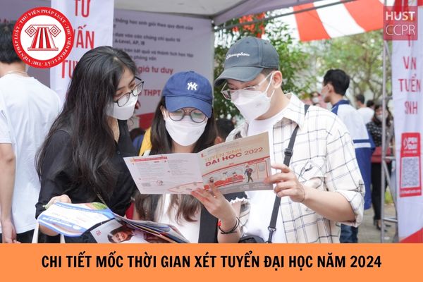 Chi tiết, cụ thể các mốc thời gian xét tuyển đại học năm 2024?