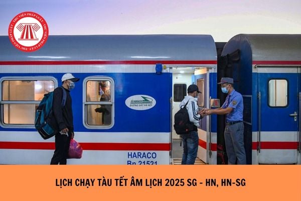 Lịch chạy tàu Tết Âm lịch 2025 Sài Gòn – Hà Nội, Hà Nội - Sài gòn?