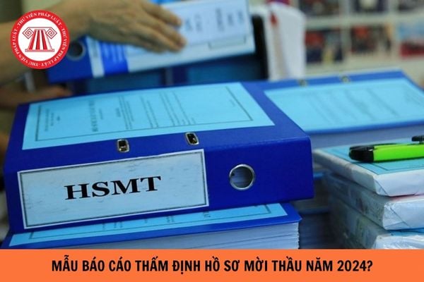 Mẫu báo cáo thẩm định hồ sơ mời thầu năm 2024?