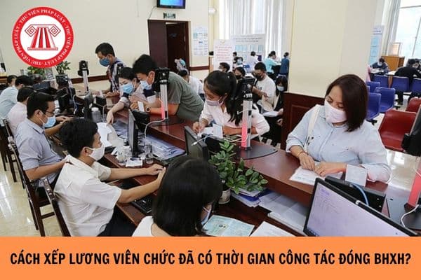 Cách xếp lương viên chức đã có thời gian công tác đóng BHXH sau khi trúng tuyển?