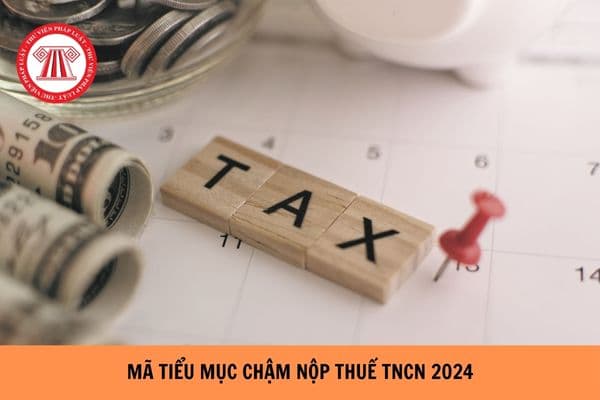 Mã tiểu mục chậm nộp thuế TNCN năm 2024?