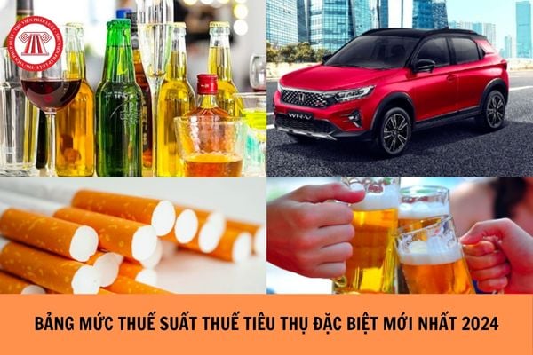 Bảng mức thuế suất thuế tiêu thụ đặc biệt đối với hàng hoá, dịch vụ mới nhất hiện nay?