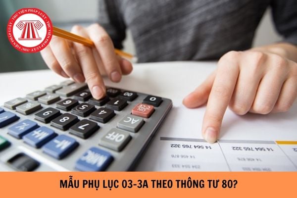 Mẫu phụ lục 03-3a theo Thông tư 80 năm 2024? Cách kê khai phụ lục 03-3a/tndn theo Thông tư 80?