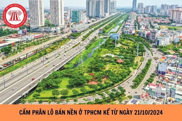 Chính thức cấm phân lô bán nền ở TPHCM kể từ ngày 21/10/2024?