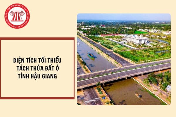 Diện tích tối thiểu tách thửa đất ở tỉnh Hậu Giang từ ngày 14/10/2024?