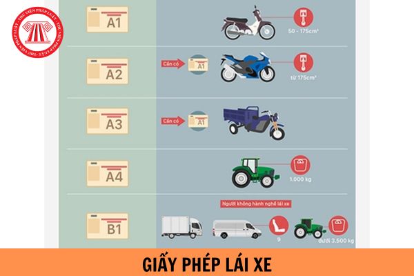 Từ ngày 01/01/2025, có 03 loại giấy phép lái xe dành cho người điều khiển xe máy?