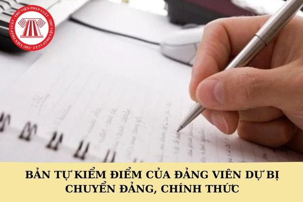 Bản tự kiểm điểm của đảng viên dự bị chuyển đảng chính thức mới nhất?