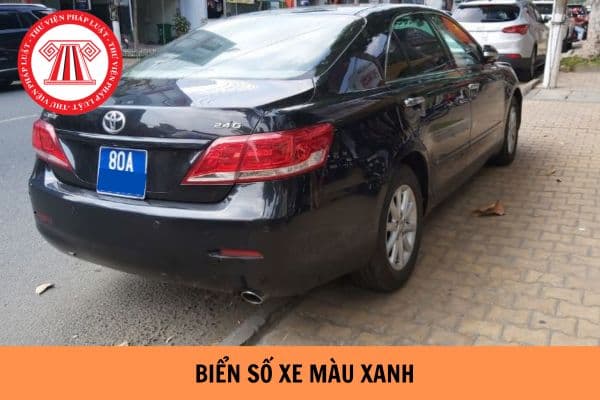 Biển số xe màu xanh là xe cơ quan nào? Chiều dài của biển số xe ô tô là bao nhiêu mm?