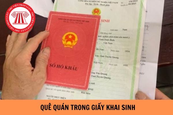 Quê quán trong giấy khai sinh ghi như thế nào?