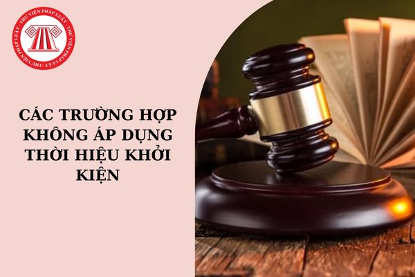 Các trường hợp không áp dụng thời hiệu khởi kiện vụ án dân sự hiện nay là gì?