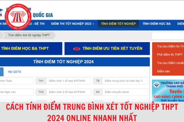 Hướng dẫn cách tính điểm trung bình xét tốt nghiệp THPT 2024 online chi tiết, nhanh nhất?