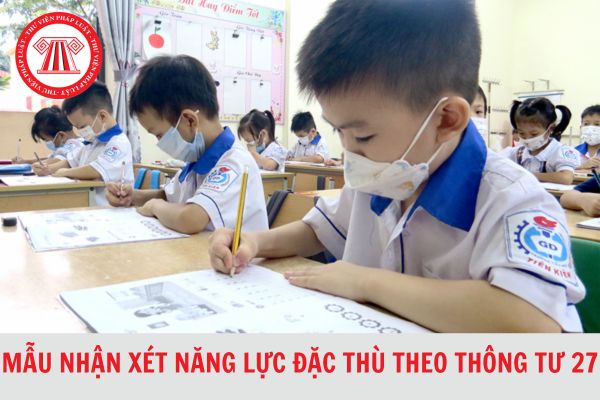 Tải Mẫu nhận xét năng lực đặc thù theo Thông tư 27 của học sinh tiểu học mới nhất 2024?