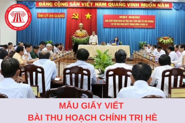 Download Mẫu giấy viết bài thu hoạch chính trị hè năm 2024 thông dụng, mới nhất?