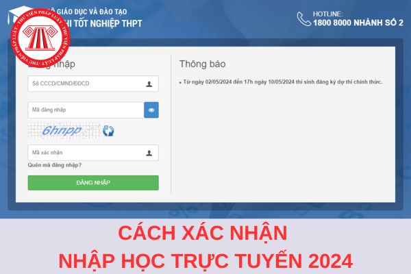 Cách xác nhận nhập học đại học trực tuyến 2024 trên thisinh.thitotnghiepthpt.edu.vn?