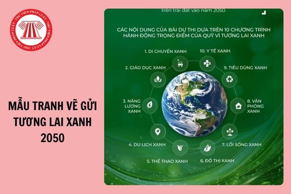 Mẫu tranh vẽ Gửi tương lai xanh 2050 mới nhất? Bảo vệ môi trường là trách nhiệm của ai?