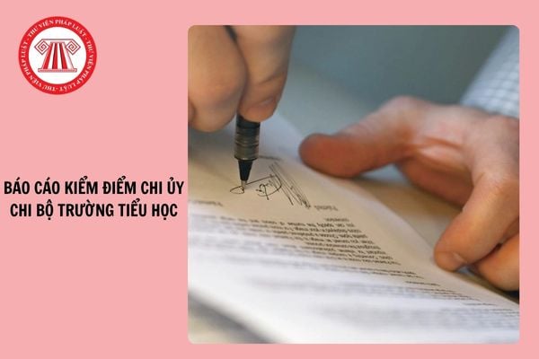 Tải về Mẫu báo cáo kiểm điểm chi ủy chi bộ trường Tiểu học mới nhất 2024?