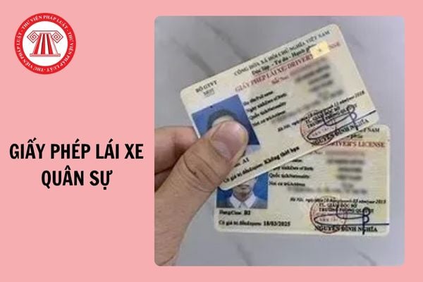 03 loại giấy phép lái xe quân sự không thời hạn từ ngày 01/01/2025?