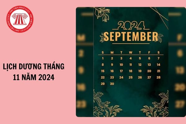 Lịch Dương Tháng 11 2024 chi tiết, chính xác nhất? Tháng 11 năm 2024 có bao nhiêu ngày theo lịch Dương?