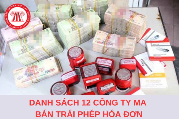 Danh sách 12 công ty ma bán trái phép hóa đơn tại Công văn 8237/CTTPHCM-TTKT2 năm 2024?