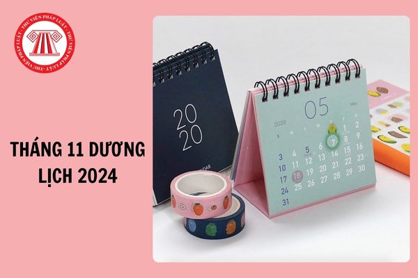 Tháng 11 dương lịch 2024 bắt đầu và kết thúc là ngày mấy âm lịch? Tháng 11 dương lịch 2024 NLĐ có được nghỉ lễ hưởng nguyên lương ngày nào không?