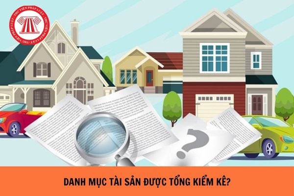 Danh mục tài sản được tổng kiểm kê tại cơ quan, tổ chức do Nhà nước đầu tư, quản lý trên phạm vi cả nước?