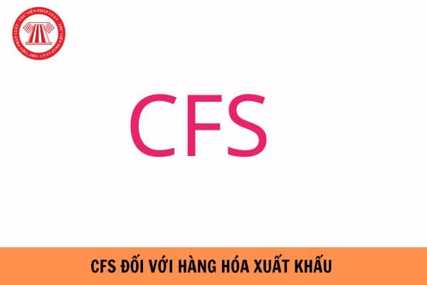 CFS đối với hàng hóa xuất khẩu phải có các nội dung gì? Danh mục hàng hóa và thẩm quyền quản lý CFS 2024?