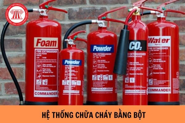 Yêu cầu về bố trí bình chứa bột và bình chứa khí đẩy đối với hệ thống chữa cháy bằng bột theo TCVN 13877-2:2023 như thế nào?