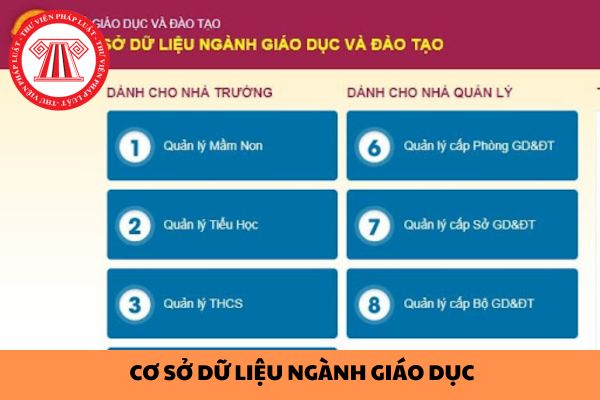 Tài khoản trên cơ sở dữ liệu ngành giáo dục và đào tạo bao gồm những gì, do cơ quan nào cấp?