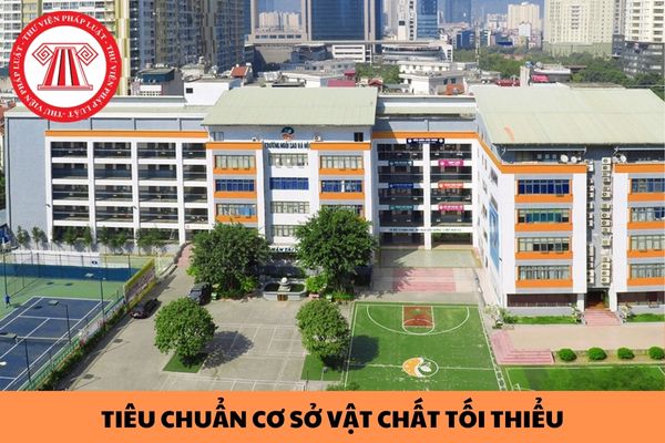 Tiêu chuẩn cơ sở vật chất tối thiểu đối với trường trung học cơ sở năm 2024 là gì?