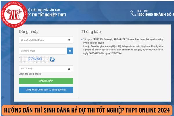 Hướng dẫn thí sinh đăng ký dự thi tốt nghiệp THPT online 2024?