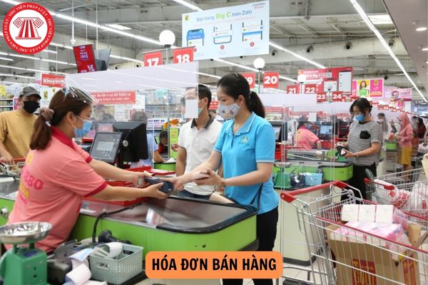 Hóa đơn bán hàng siêu thị, tạp hóa có logo được không?