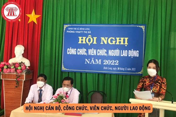 Theo Luật Thực hiện dân chủ ở cơ sở, nội dung của hội nghị cán bộ, công chức, viên chức, người lao động bao gồm những gì?