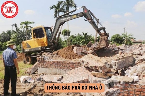 Việc thông báo phá dỡ nhà ở cho bên thuê nhà có phải lập thành văn bản?