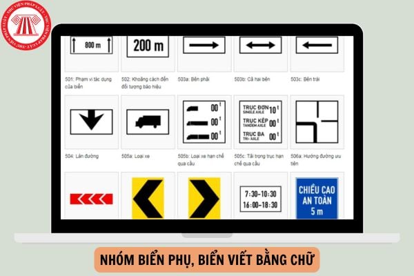 Nhóm biển phụ biển viết bằng chữ là nhóm biển gì từ ngày 01/01/2025?