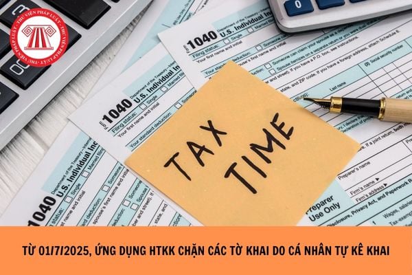 Từ ngày 01/07/2025 Ứng dụng HTKK chặn các tờ khai nào do cá nhân tự kê khai?
