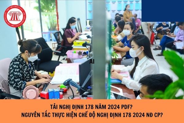 Tải Nghị định 178 năm 2024 PDF? Nguyên tắc thực hiện chế độ theo Nghị định 178 2024 NĐ CP?