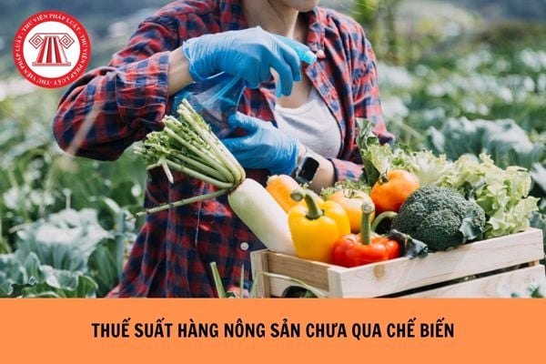 Công văn thuế suất hàng nông sản 2026