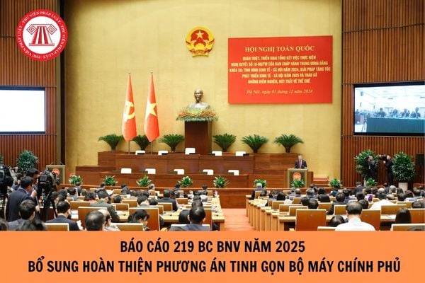 Báo cáo 219 BC BNV năm 2025 bổ sung hoàn thiện phương án tinh gọn bộ máy Chính Phủ?