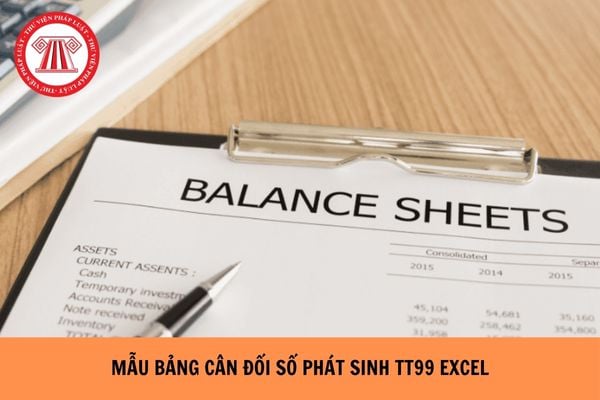 File Excel Bảng cân đối số phát sinh theo Thông tư 99 như thế nào?