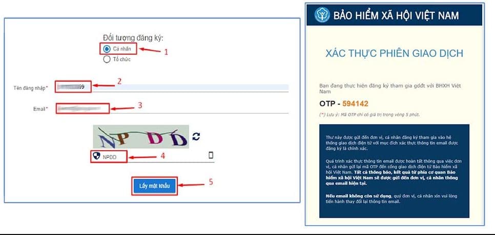 Tại giao diện “quên mật khẩu”, người dùng cần điền thông tin yêu cầu của hệ thống để cấp lại mật khẩu: