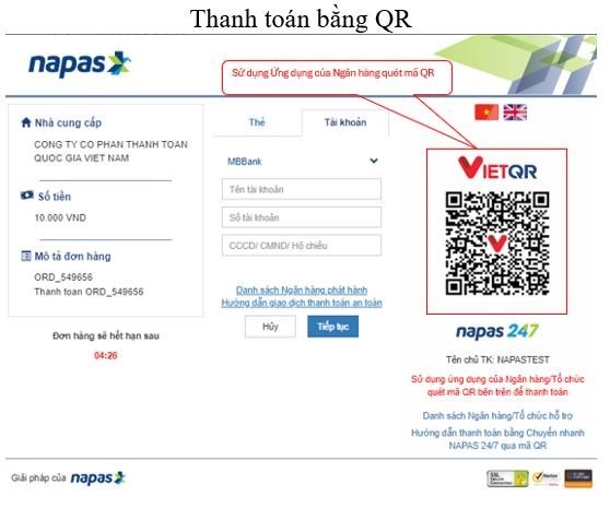 Thanh toán bằng mã QR