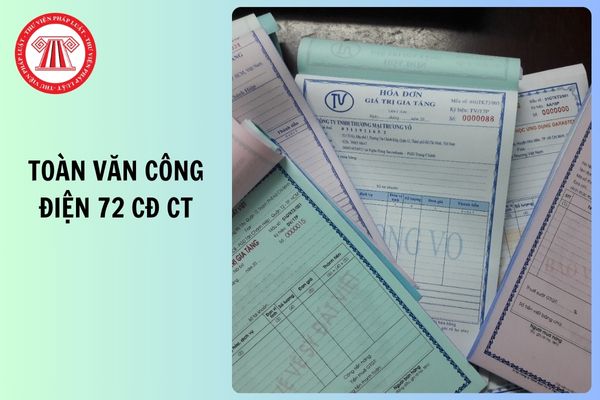 Toàn văn Công điện 72 CĐ CT triển khai thực hiện Thông tư 31/2025/TT-BTC và Thông tư 32/2025/TT-BTC đã có chưa?
