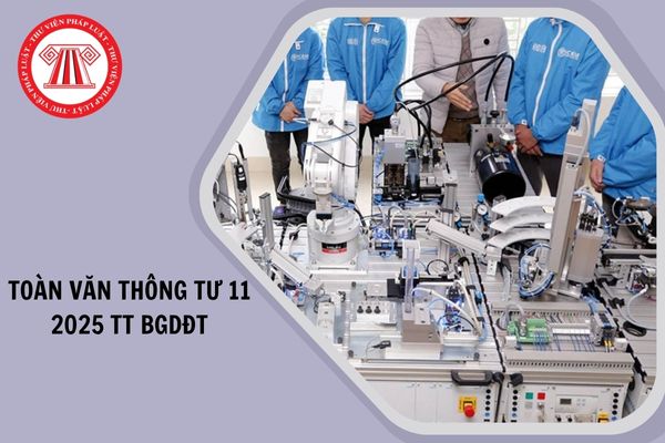 Toàn văn Thông tư 11 2025 TT BGDĐT về phân quyền, phân cấp và phân định thẩm quyền thực hiện nhiệm vụ quản lý nhà nước của chính quyền địa phương hai cấp đối với giáo dục nghề nghiệp, giáo dục thường xuyên như thế nào?